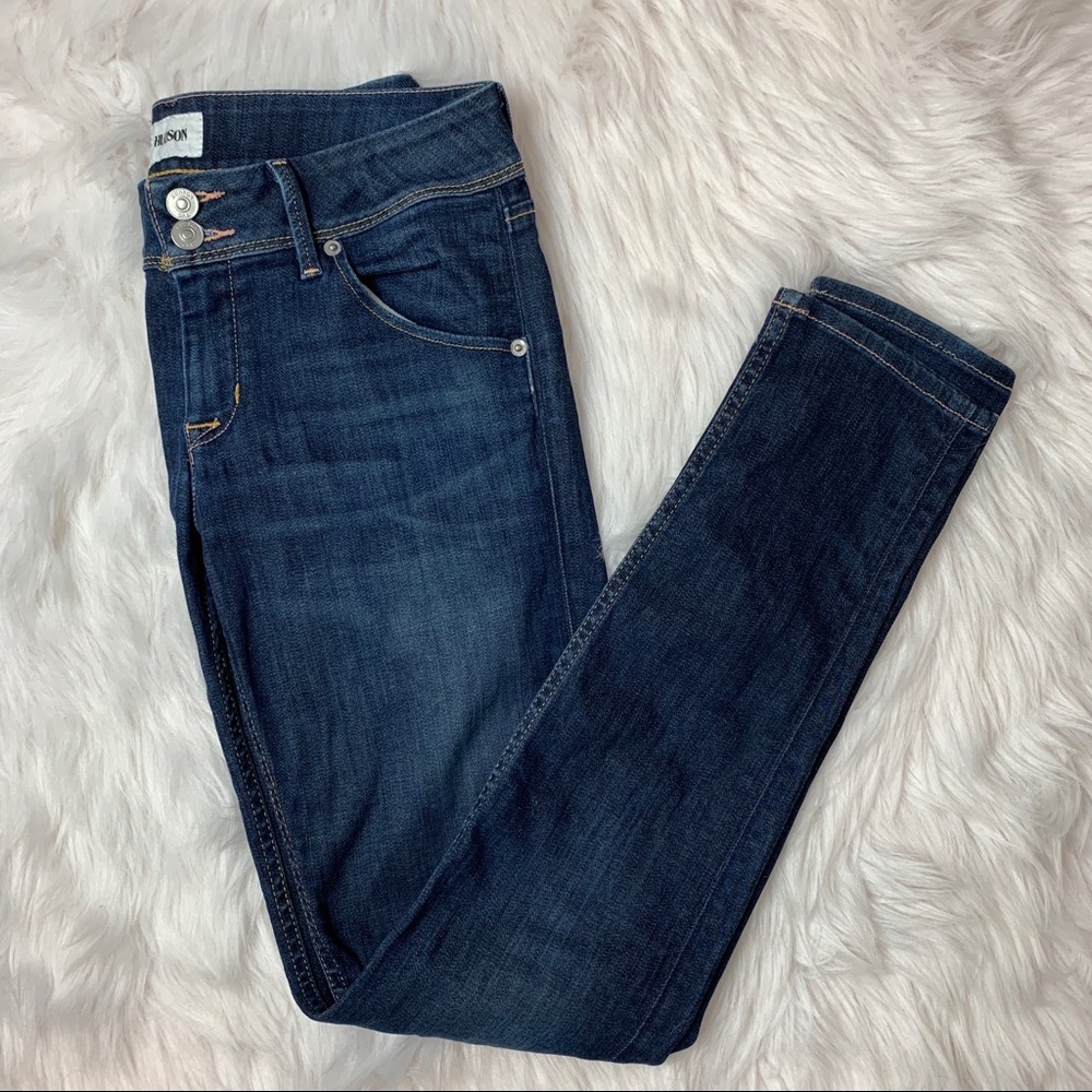 HUDSON "Collin" Flap Skinny Crop Mid Rise Jeans